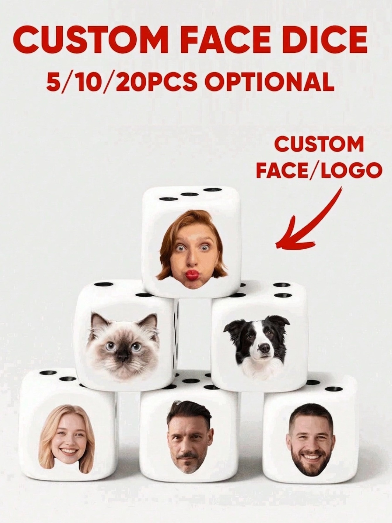 Custom Face Dice Personalized  - Baby Products Gift 评论和价格
