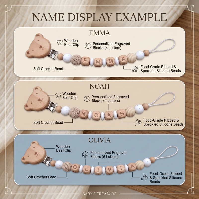 Personalized Pacifier Clip Cus - Baby Products Gift 评论和价格